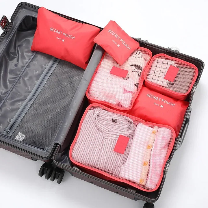 BowLift | ReiseLina Luggage Organizer Set | 6-piece | Waterproof & Space-saving | Made of Oxford Fabric