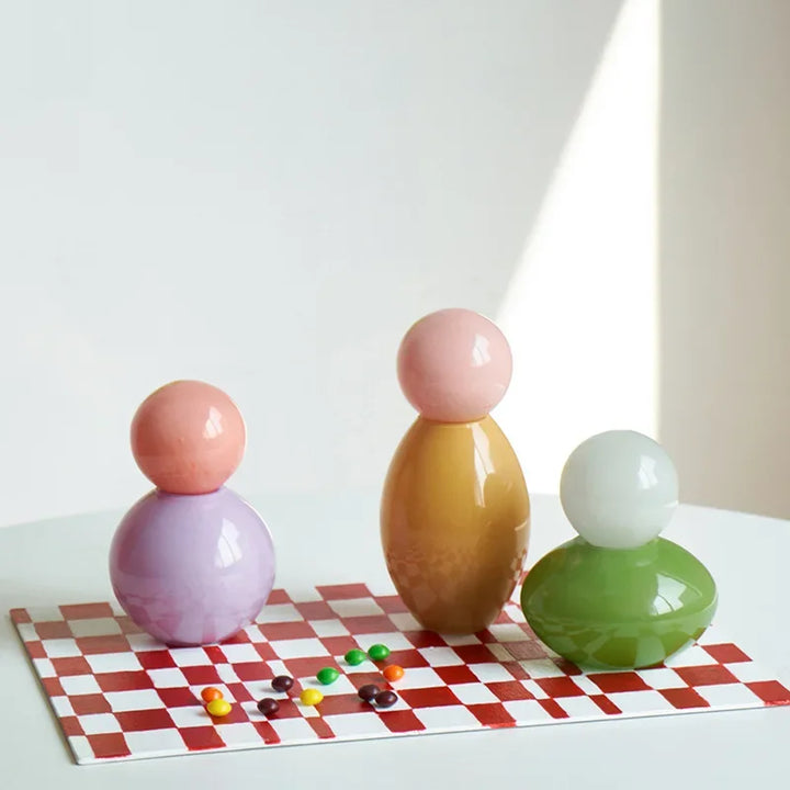 Geometric Sphere Glass Vase with Lid | Bowlift