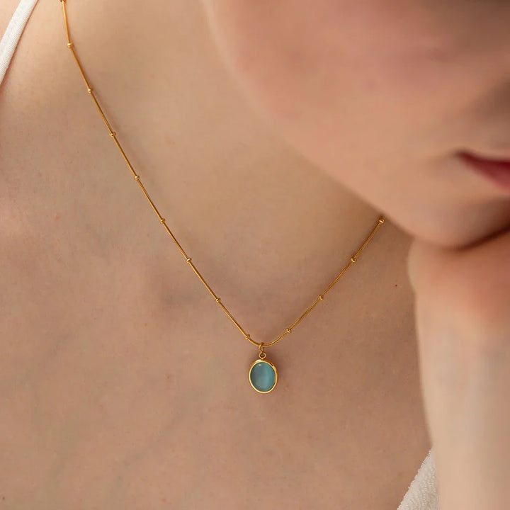 BowLift | 18k Blue Opal Satellite Chain Necklace