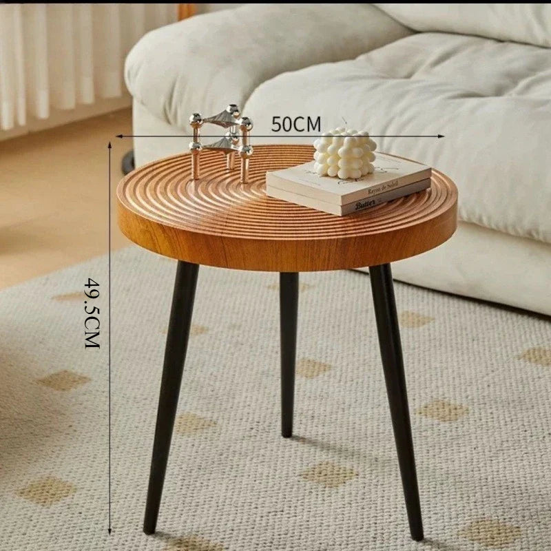 BowLift | Round Wooden Coffee Table Japanese Design Tea Table Living Room