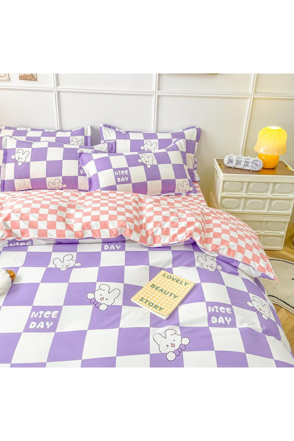 Rabbit-Purple-Bedding | Bowlift