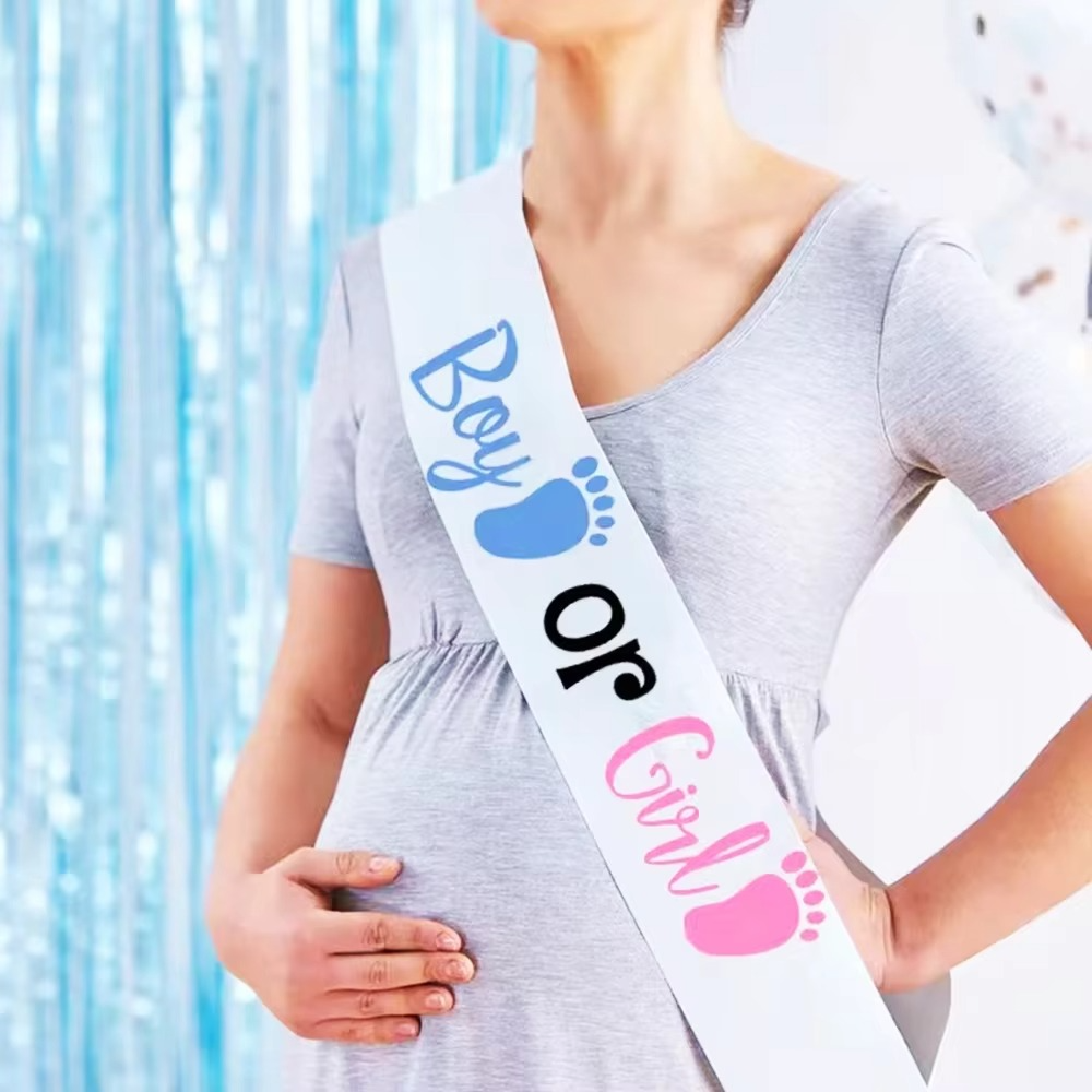 BowLift | Deluxe Gender Reveal Shoulder Sash for Mom & Dad