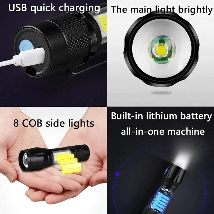 Mini Tactical Camping Rechargeable Flashlight | Bowlift
