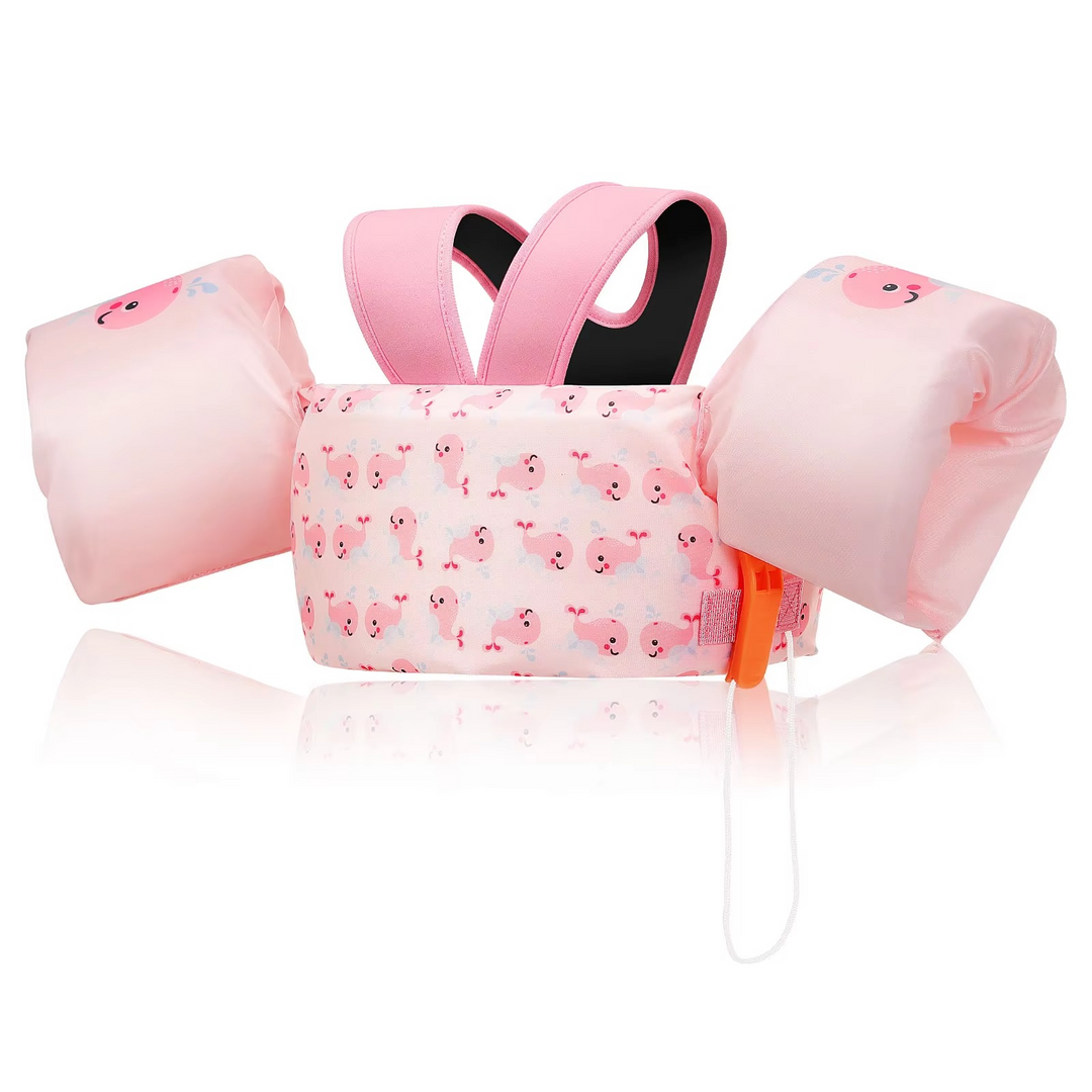BowLift | Kids Foam Life Vest with Arm Floats and Safety Whistle for Swimming and Kayaking