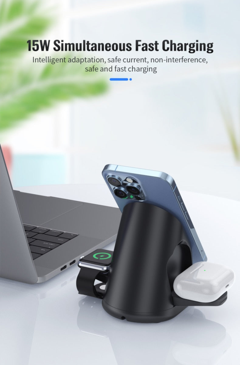 BowLift | 3in1 Space Station Magnetic Wireless Charger Stand