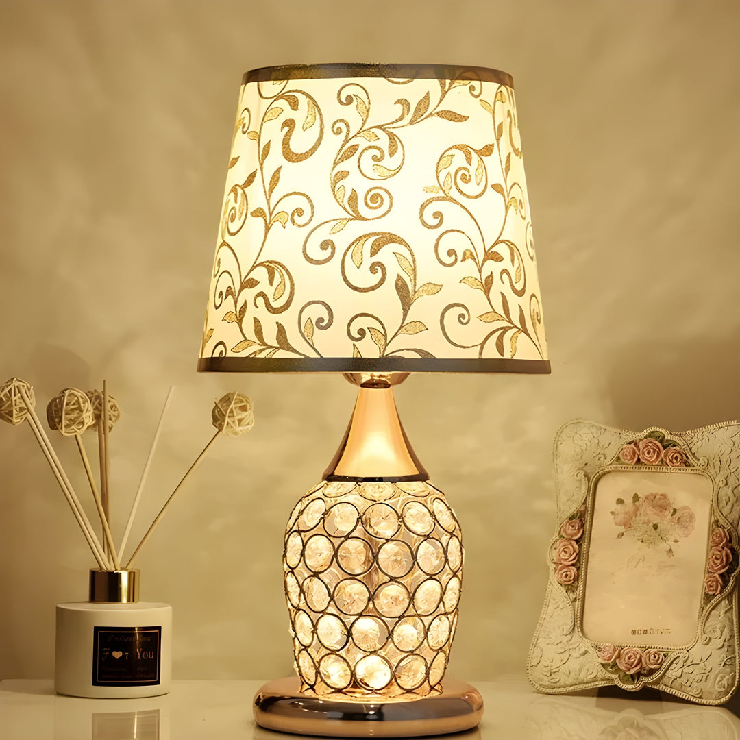 BowLift | Lustrelia Crystal Optic Table Lamp | LED Lighting & Touch Function | Elegant Play of Light | 220V | Plastic