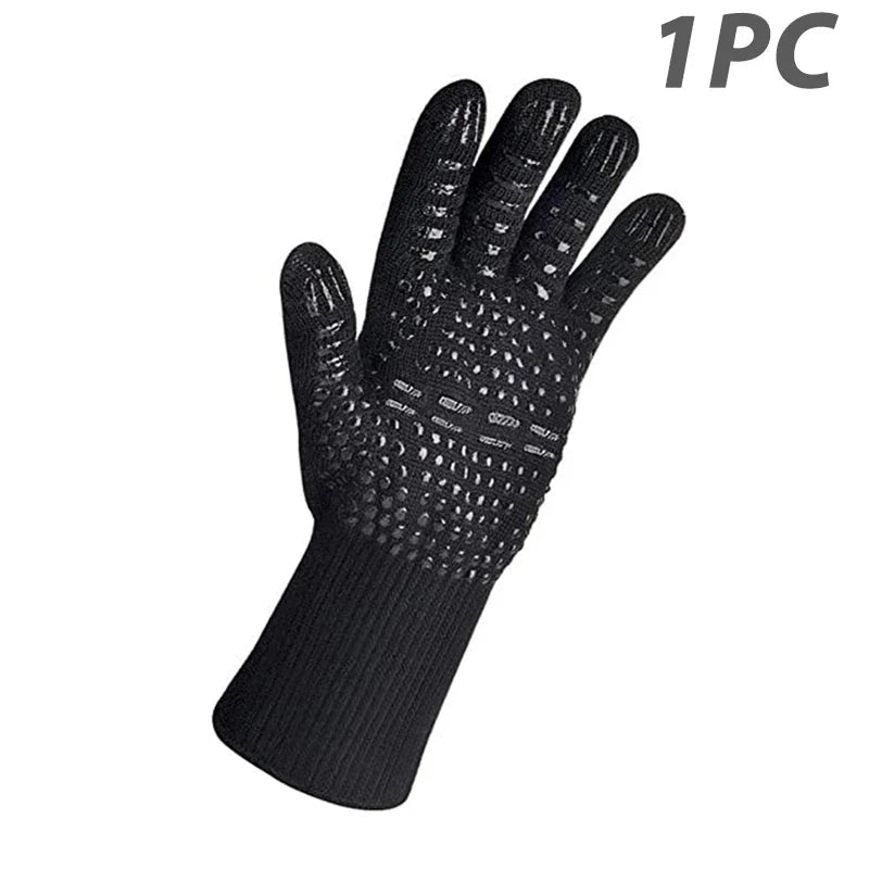 BowLift | ThermaGrip Heat Resistant Grill Glove | Silicone & Cotton | Non-slip & fireproof up to 800 °C | For Grill, Oven & BBQ | 1 Piece