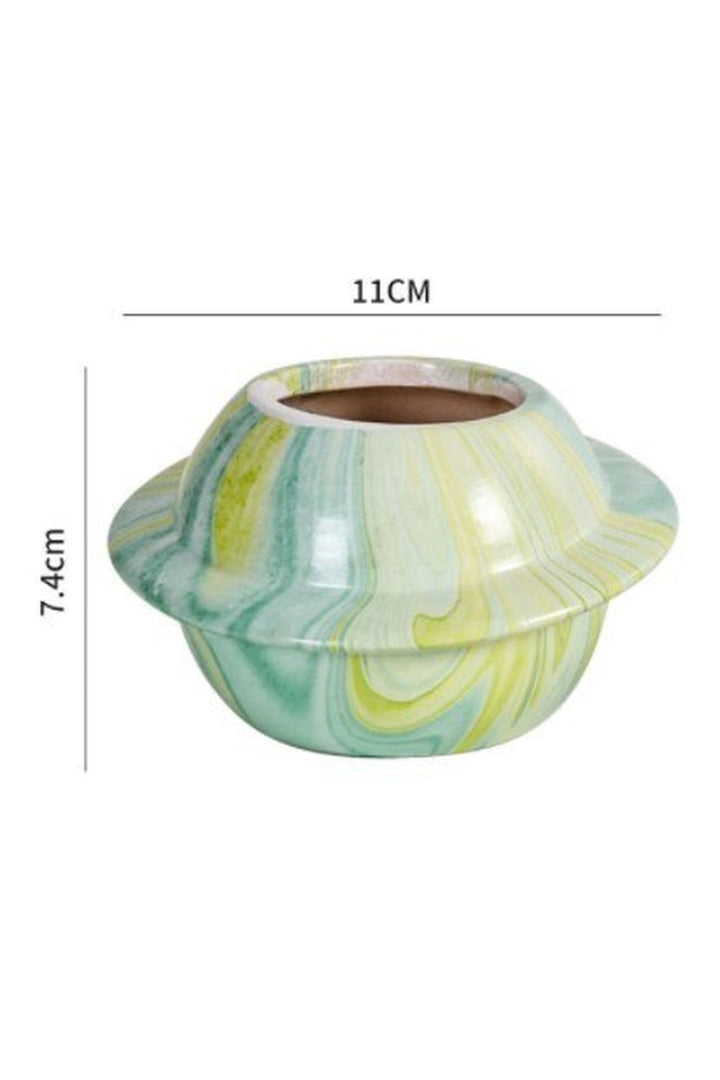Motif ceramic pot for succulents | Bowlift