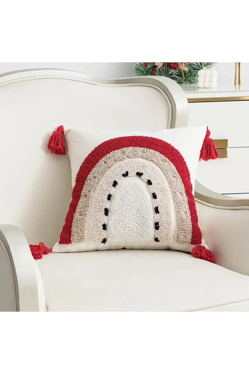 red Christmas cushion cover | Bowlift