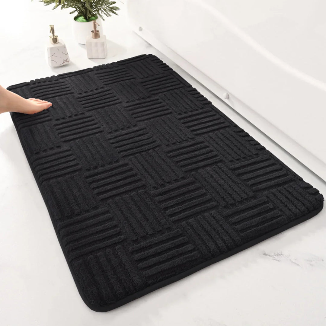 BowLift | Thick Striped Non-Slip Bath Mat with Soft and Absorbent Capability