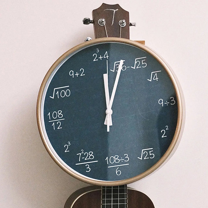ChalkBoard Clock - Mathematical Formulas Wall Decoration Bowlift