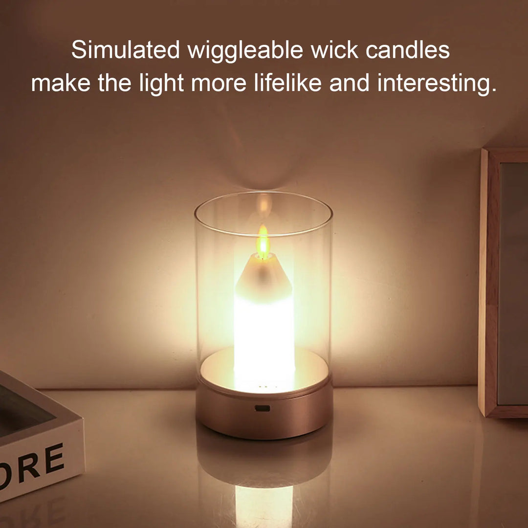 BowLift | AuraFlame LED Candle | Gesture Control & Stepless Dimmable | USB Rechargeable | Warm Light 2400K | 8.5 × 8.5 × 13 cm