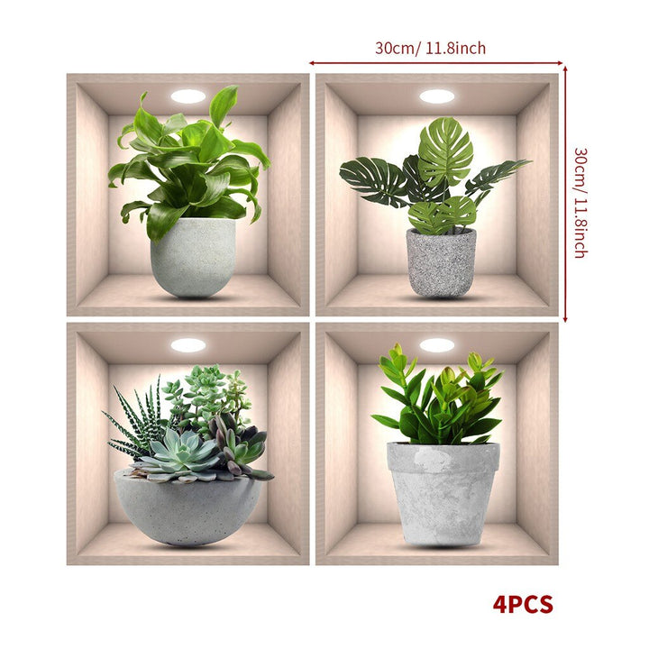 Wall Decorative Potted Plant Stickers | Bowlift