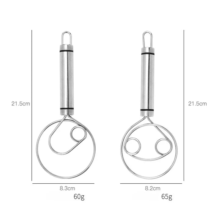 BowLift | Robust Stainless Steel Danish Dough Whisk – Durable, Ergonomic Design for Versatile Baking & Cooking