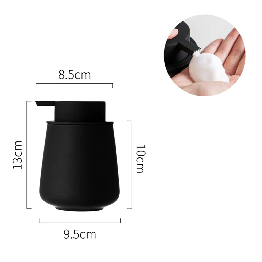 CeramiLux 300 ml Luxury Soap Dispenser made of Ceramic – for Soap, Shampoo, Conditioner or Lotion Bowlift