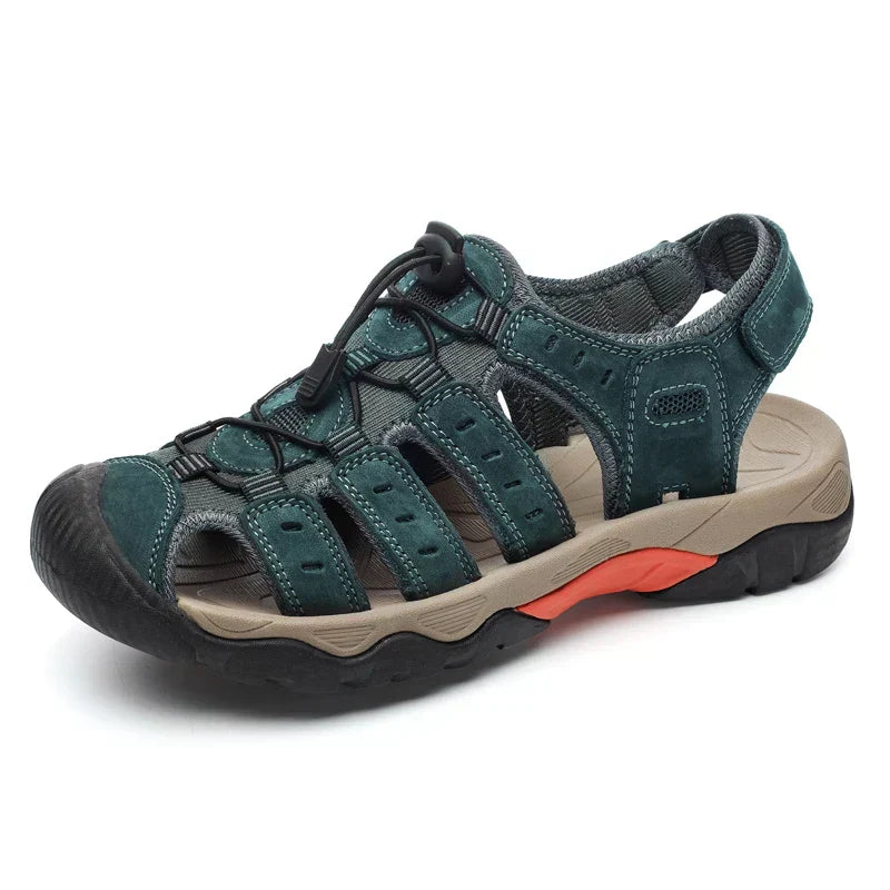 BowLift | Summer Men's Outdoor Sandals Beach Shoes Genuine Leather Trekking Hiking