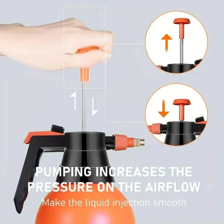 BowLift | GreenMist Spray Bottle | 2 L Volume | Adjustable Nozzle | Hand Pump for Garden & Houseplants