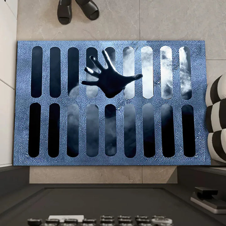Creepy Halloween Doormat – Non-Slip Door Mat with Pumpkin and Ghost Design for the Entrance Area | Bowlift
