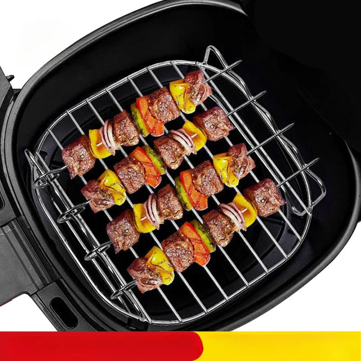 BowLift | Grillvaro AllGrillPro BBQ Grill Set made of stainless steel | With skewers & holder | For grill, air fryer & steamer | Outdoor & kitchen