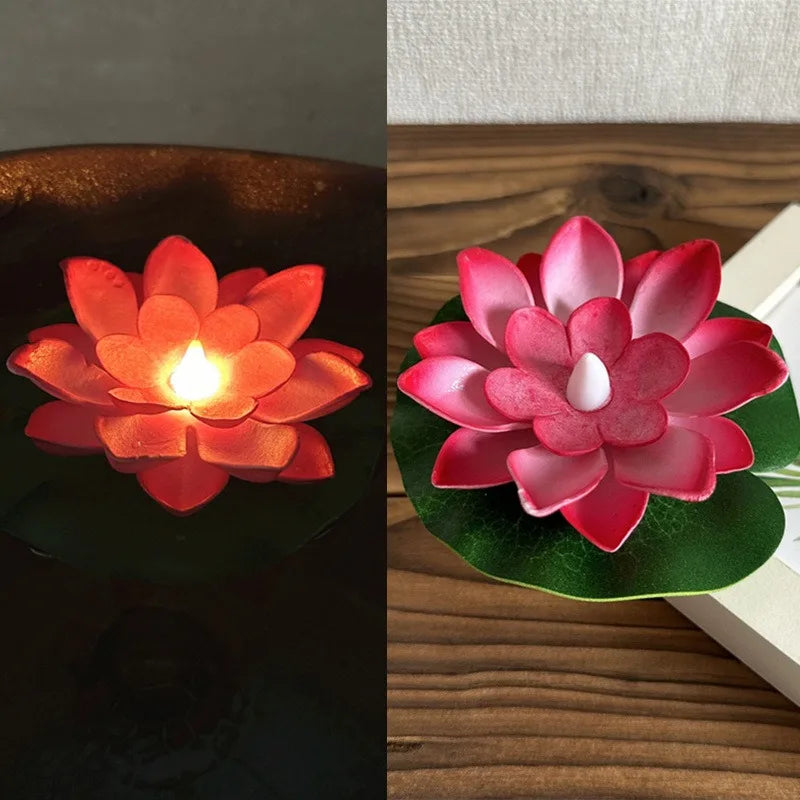 BowLift | GlowLotus Solar Lotus Lamp | Water Sensor | Warm White Light for Pond & Garden