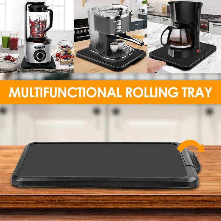 BowLift | Rollova Kitchen Devices Sliding Board | With Wheels & Anti-Slip Surface | Load Capacity up to 10 kg | 41 x 30 x 2 cm