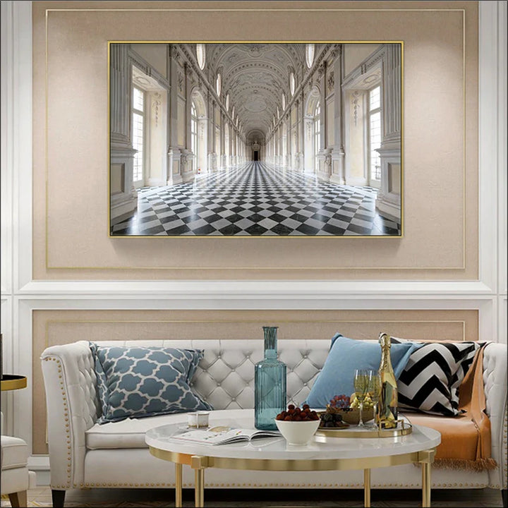 Classical Architectural Wall Art Posters Fine Art Canvas Prints Inspirational Atmospheric Pictures For Living Room Contemporary Foyer Art Decor | Bowlift