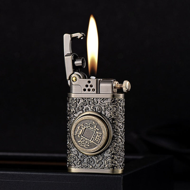 Dragon Wings Brass Kerosene Lighter | Bowlift