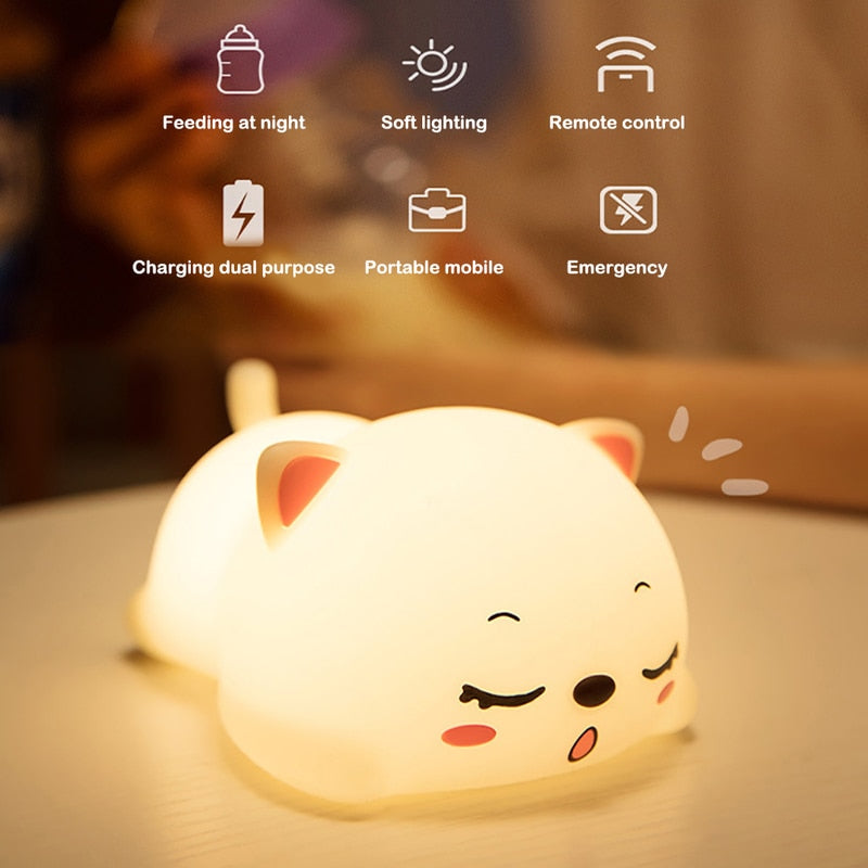 Mini Cat LED Touch Sensor Night Lamp | Bowlift