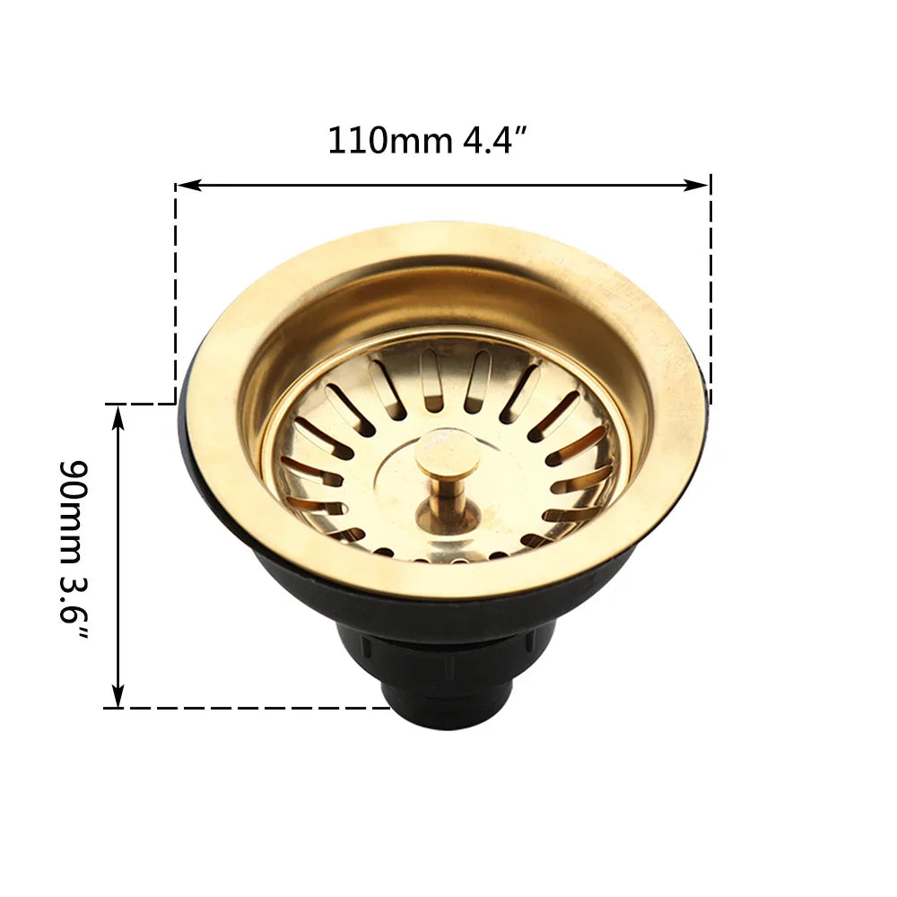 AquaGuard Stainless Steel Sink Strainer with Odor Filter – Pop-Up Stopper & Anti-Blocking Basket Bowlift