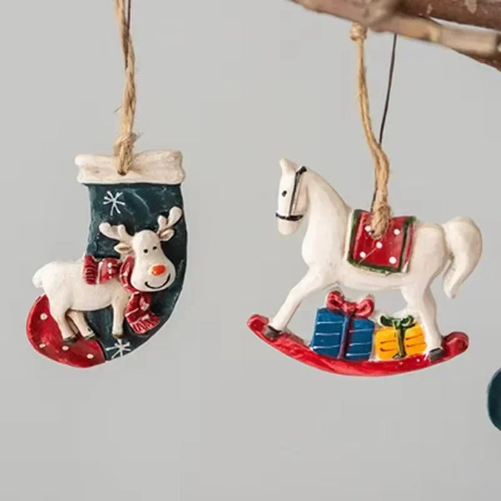 Classic Christmas decoration – Hanging Christmas stockings with moose design | Bowlift