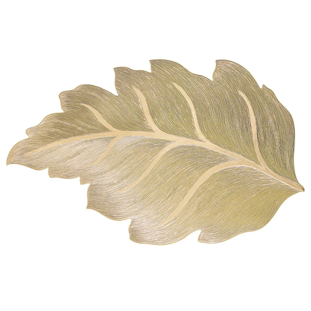 Gold Leaf Shape Decorative Serving Tray | Bowlift