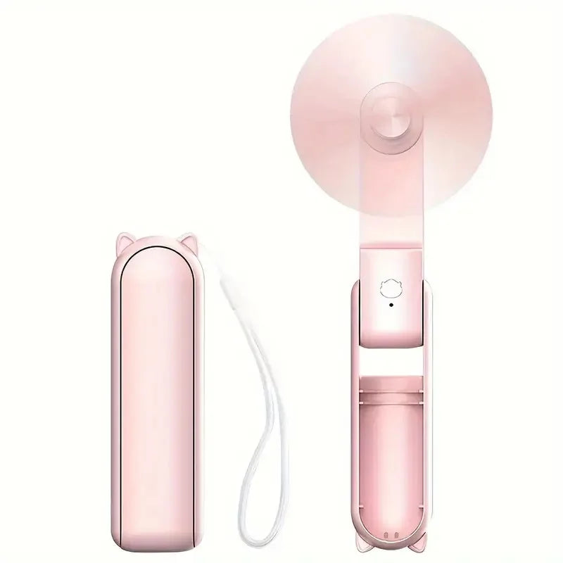 BowLift | Mini Hand Fan Breezella | USB Rechargeable | 3 Speeds | Foldable & Power Bank Function | 2000 mAh Battery