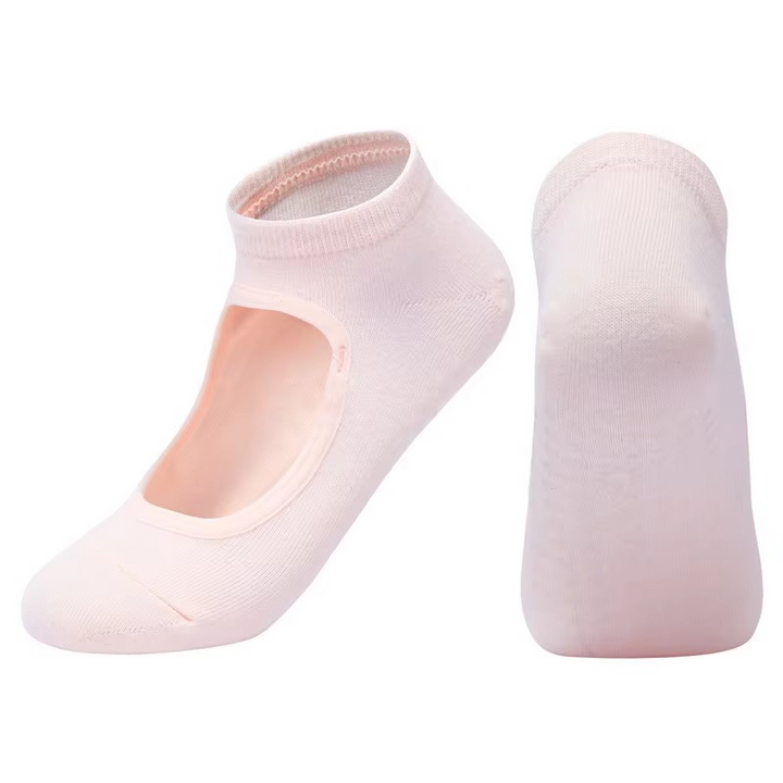 BowLift | Non Slip Backless Yoga Socks with Breathable Cotton Grip