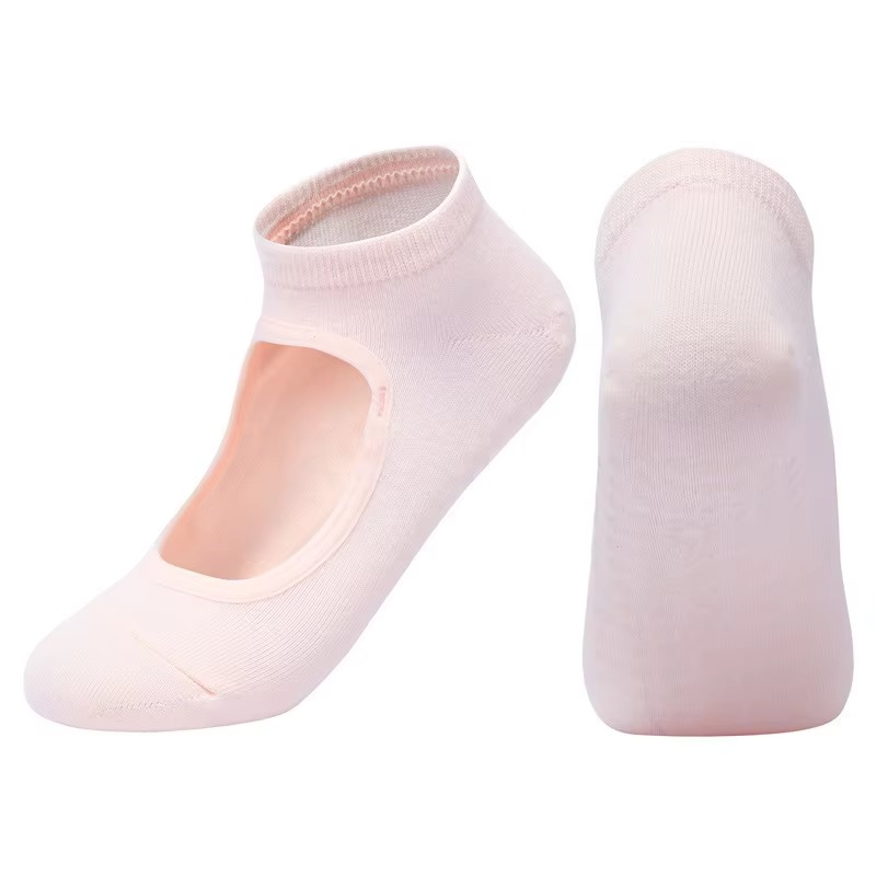 BowLift | Non Slip Backless Yoga Socks with Breathable Cotton Grip