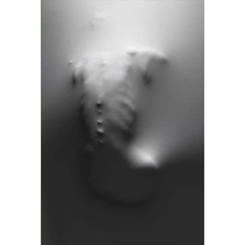 Modern Art Abstract Ghostly Figures In The Wall Canvas Prints Black White Wall Art Posters Pictures For Living Room Bedroom Art Decor | Bowlift