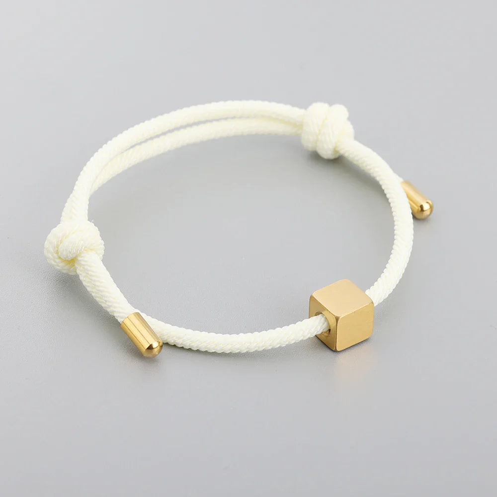 BowLift | Adjustable Couples Box Letter Initial Bracelets