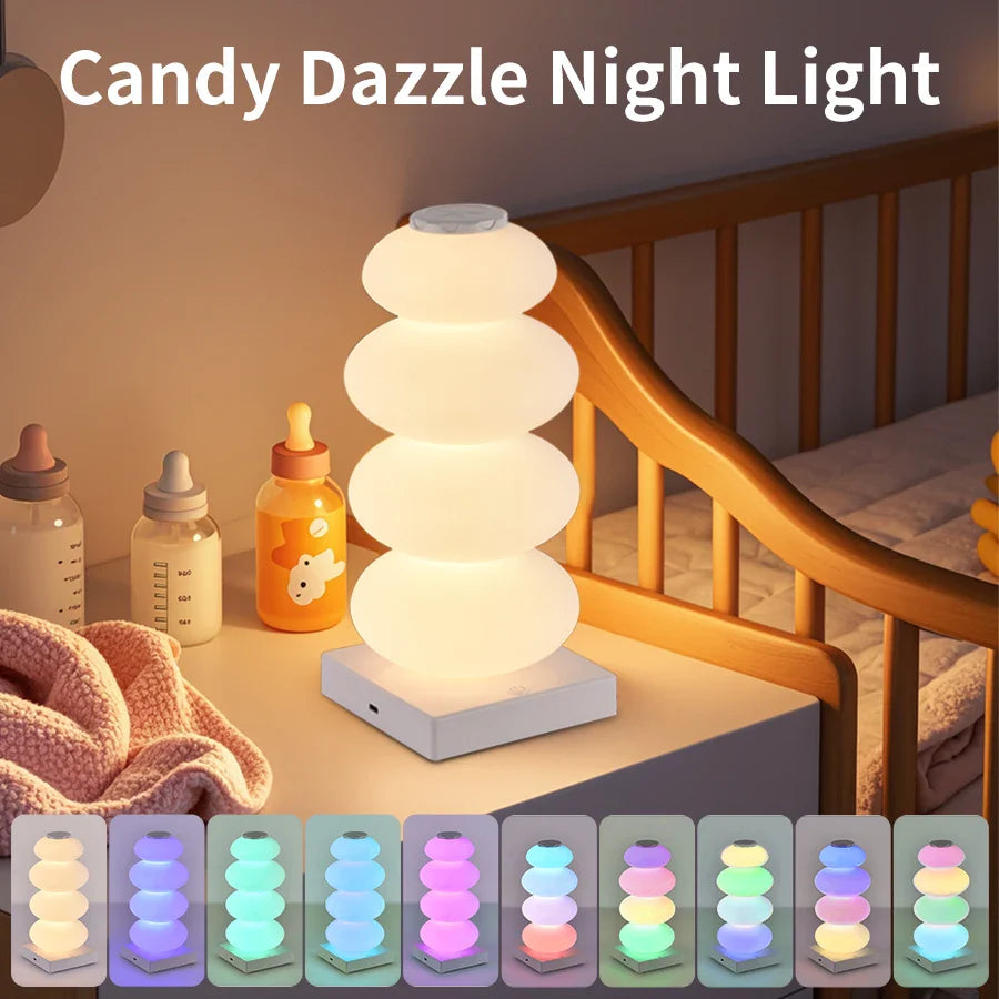 BowLift | AuraGlow LED table lamp | 16 RGB colors & warm white | Touch dimming | USB operation | 3W