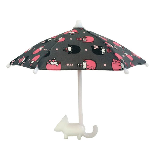 Phone Umbrella Sun Shade - Cute Mini Umbrella for Phone with Universal Adjustable Suction Cup Stand | Bowlift