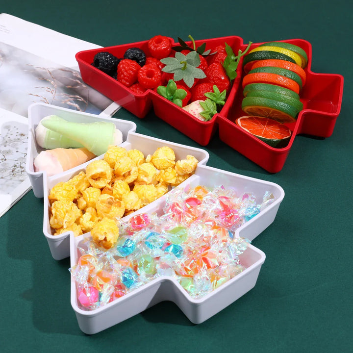 BowLift | Festivo TreePlate | Christmas Tree Fruit Plate | Festive Serving Plate | Party & Table Decoration for Christmas & New Year