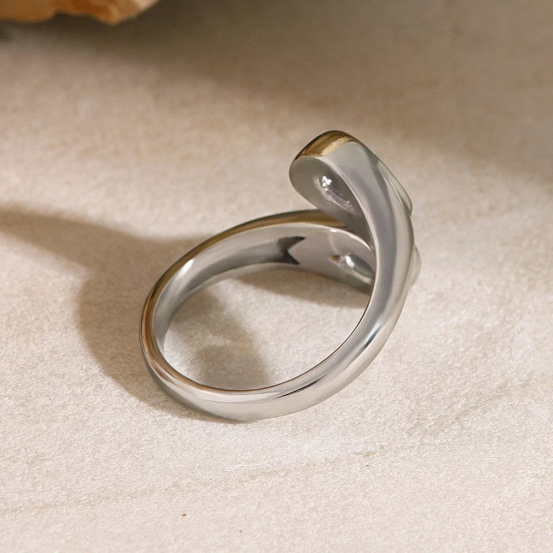 BowLift | Teardrop Diamond Accented Wrap Ring