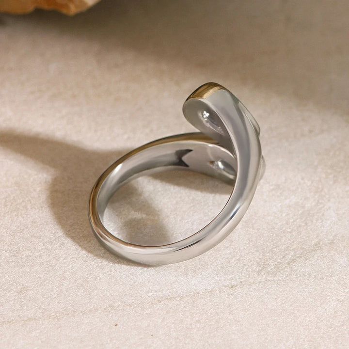 BowLift | Teardrop Diamond Accented Wrap Ring