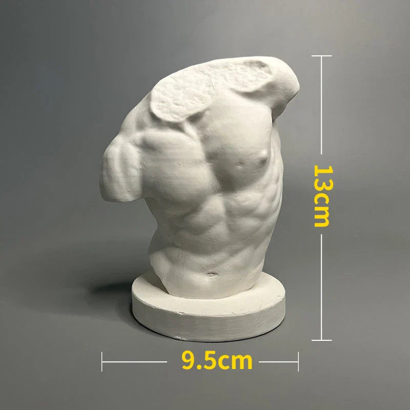 BowLift | Nordic INS Style Character Plaster Statue DIY Painted Sketch Photography Props Table Decorations Home Art Plaster Decoration