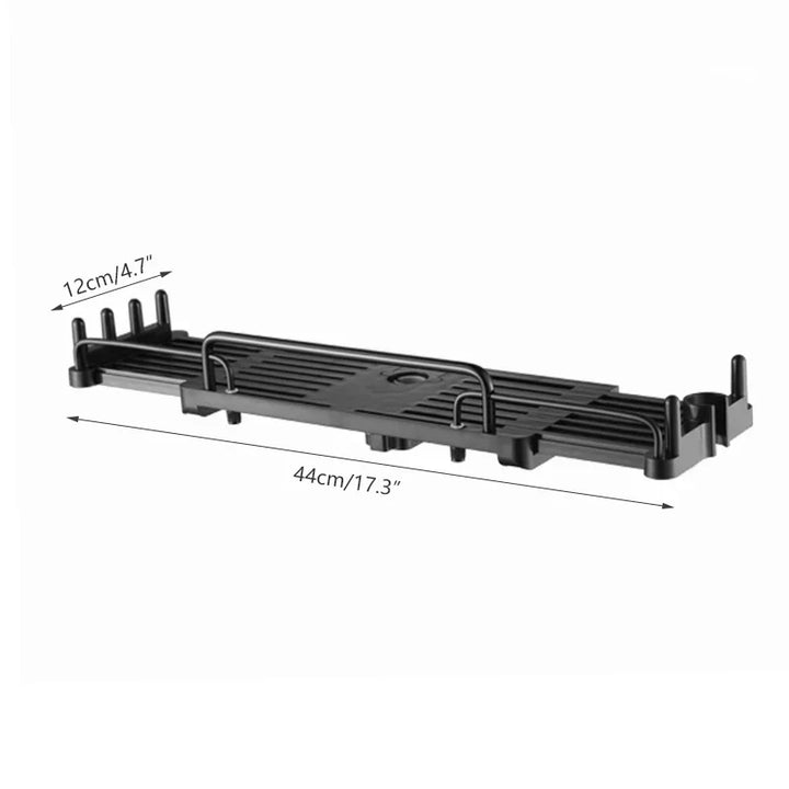 BowLift | ExtendShelf Expandable Cabinet Organizer with Drawer – Adjustable and Space-Saving