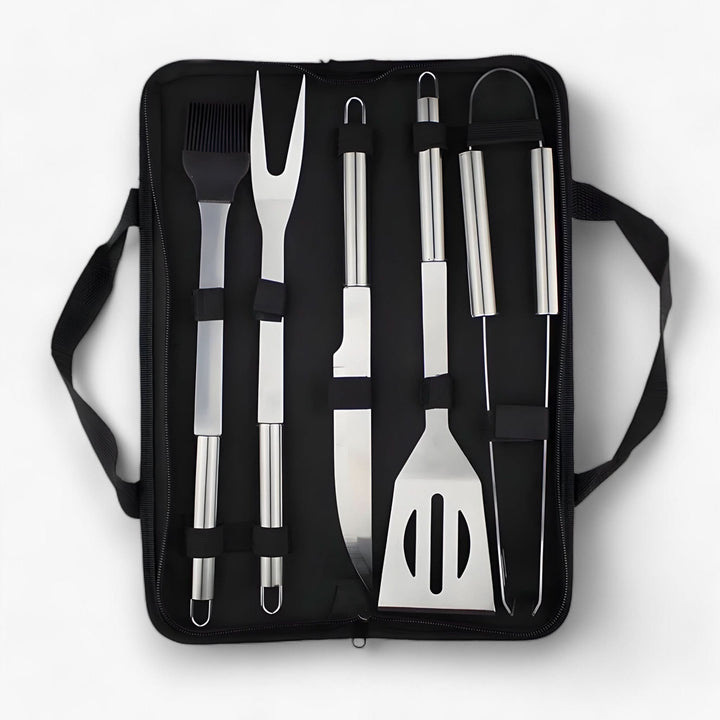 BowLift | Stainless Steel BBQ Grill Tool Set with Carrying Case