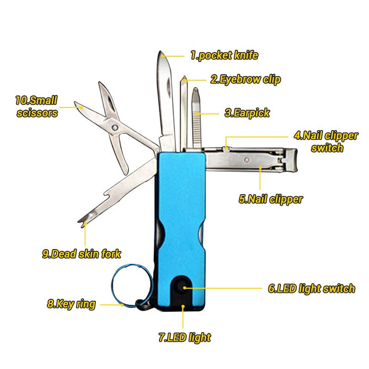 BowLift | 10in1 Stainless Steel EDC Keychain Tool