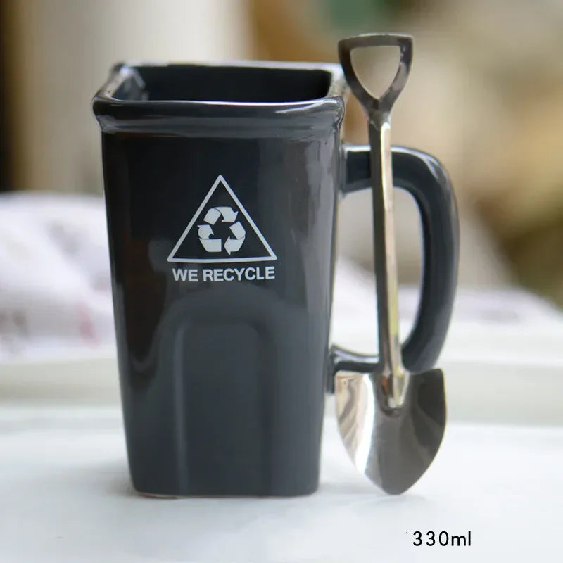 BowLift | Large Trash Can Ceramic Creative Mug