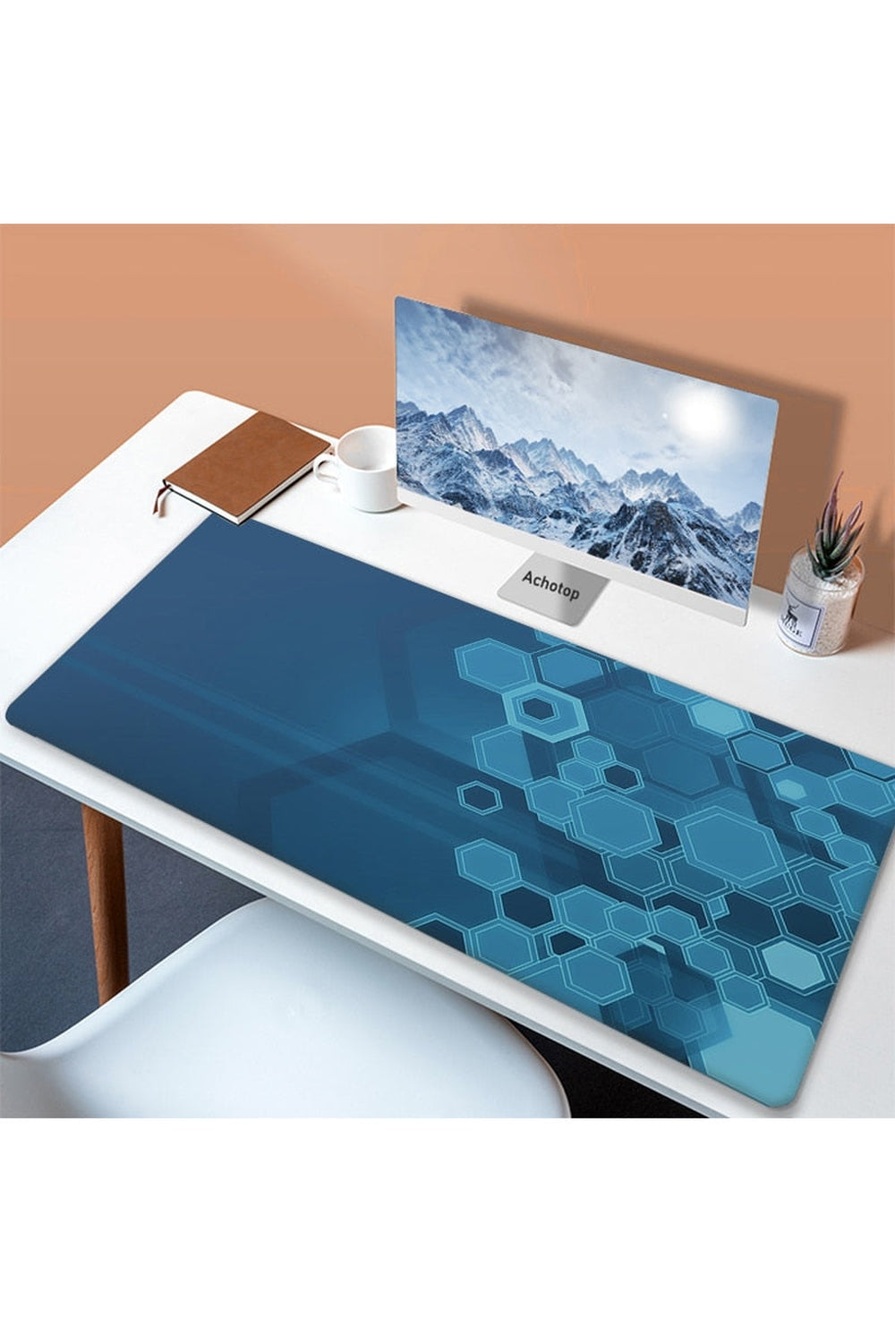 White Art Mouse Pad Desk Mat | Bowlift