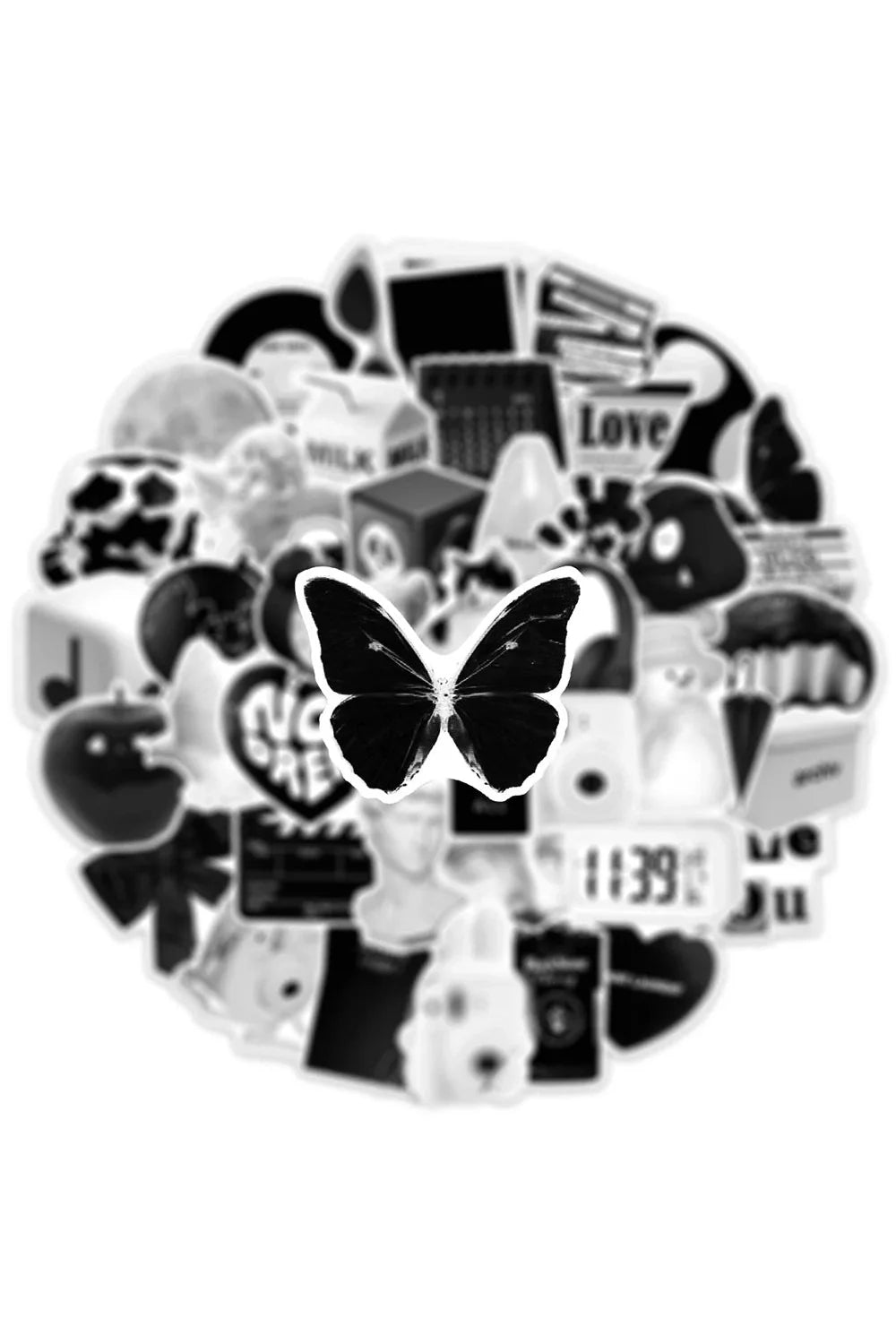 Black White Cartoon Sticker | Bowlift