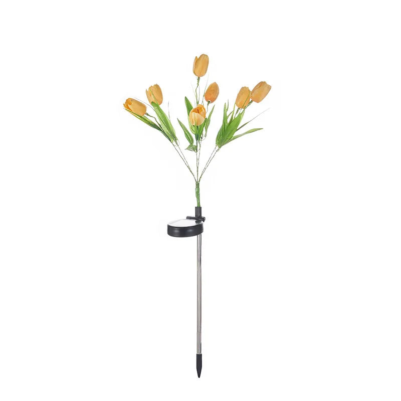 BowLift | GlowPetal Solar tulip | Decorative light for garden & balcony | LED light & weatherproof | Tulip shape with solar panel