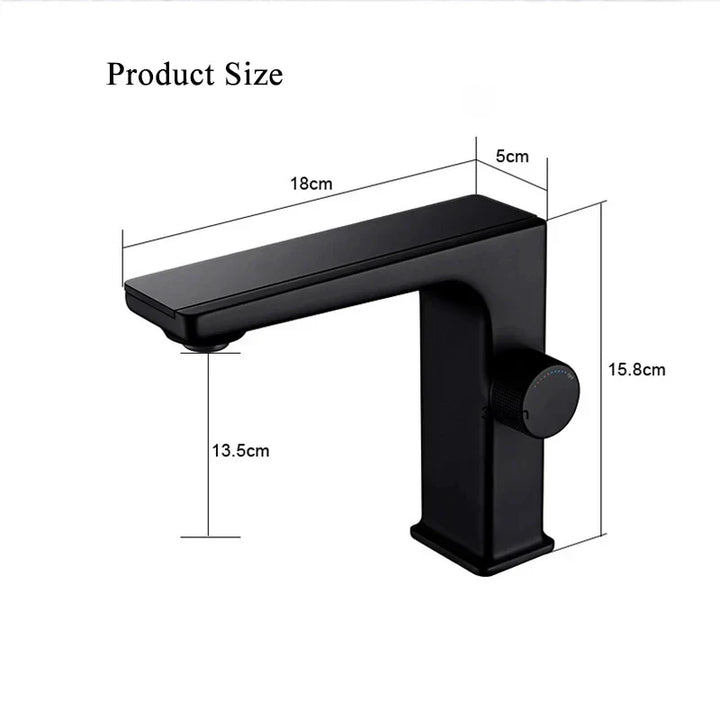 BowLift | LED Sink Faucet with Digital Temperature Display and Hot-Cold Mixing Function